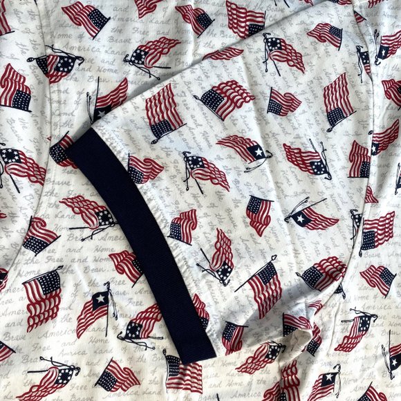 Roundtree & Yorke Men's USA Flag Polo Shirt Size L or XL - New With Tag - Picture 7 of 8